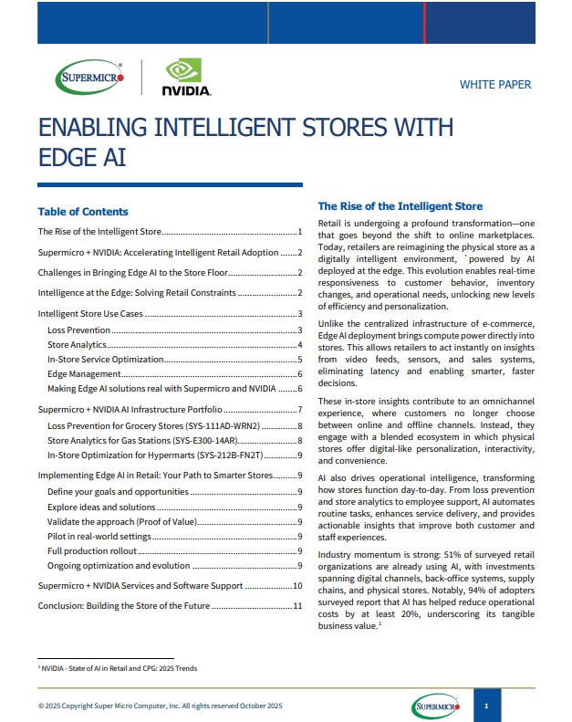 Enabling Intelligent Stores with Edge AI