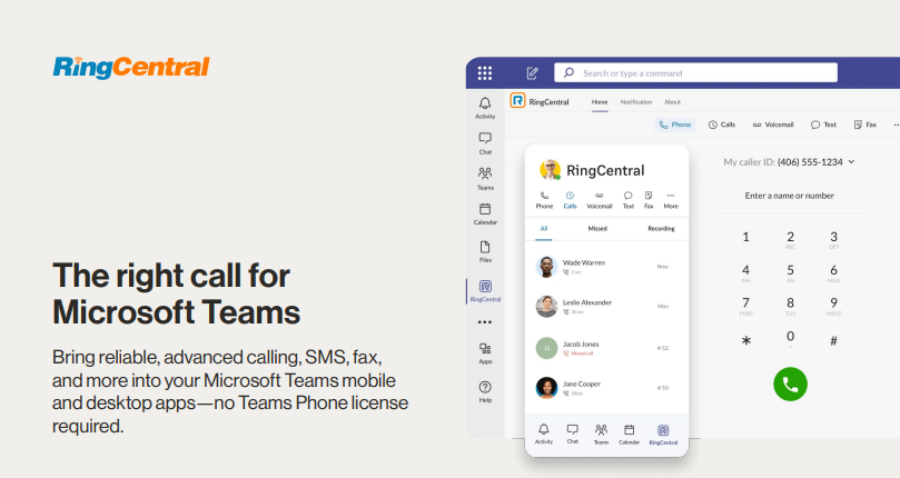 RingCentral for Microsoft Teams: The right call for Microsoft Teams