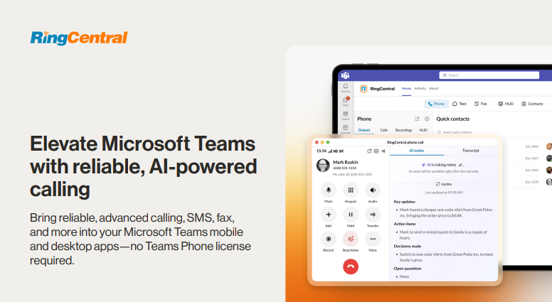 Elevate Microsoft Teams with reliable, AI-powered calling