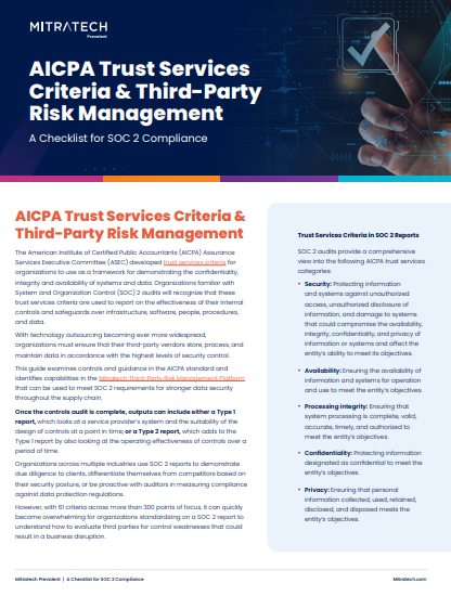 AICPA Trust Services Criteria & Third-Party Risk Management