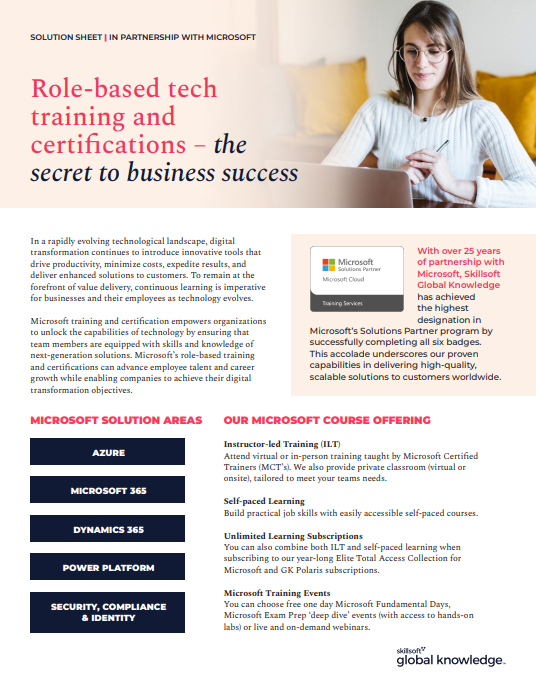 Role-based tech training and certifications – the secret to business success